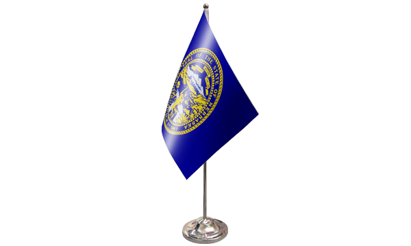 Nebraska Satin Table Flag